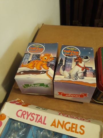 A boxed set of Crystal Angels ornaments