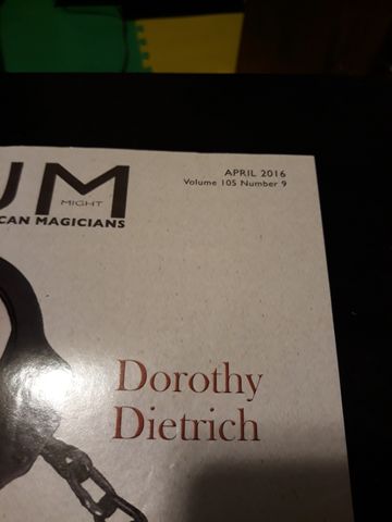 M-U-M magazine cover featuring magician Dorothy Dietrich