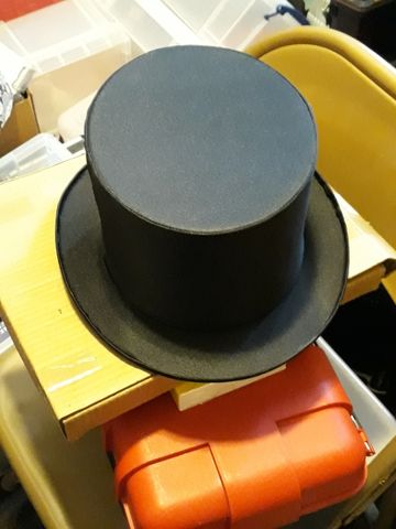 A classic black magician's top hat